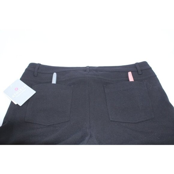 Athleta Ponte Classic Pants Women's 14 Black Casual Ankle Pockets Relaxed Fit - Picture 13 of 16